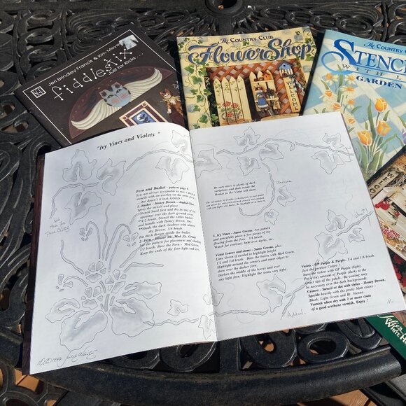 Vintage Stencil Pack – 17 Reusable Stencils & 5 Stencil Books - Picture 3 of 12